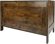 Viviendo Entryway Bench with Storage Chest, Rustics Wooden Ottoman with Flip Top for Living Room, Bedroom, Storage Box Home Organizer for Toys