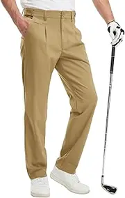 [Gopune] Men's Lightweight Golf Pants Classic Fit Quick Dry Casual Work Dress Pants