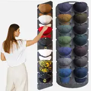 2 Pack Hanging Hat Organizers Baseball Cap Felt Storage Holders Felt Hat Racks
