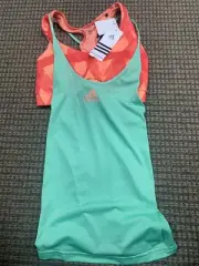 Adidas Climacool racerback tank top W/Bra SM NWT