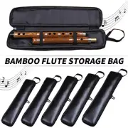 Faux Leather Bamboo Flute Storage Bag Single Pack Musical Instrument Case