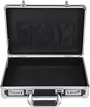 [PAREKS] Aluminum Storage Box，Aluminum Briefcase Combination Safe Laptop Briefcase Home Invisible Cash Money Case Briefcases For Men And Women (Color : Silver, Size : 36 * 24 * 10cm)