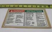 82757 / 82757GT OEM Genie DECAL DANGER OUTRIGGER SAFETY
