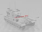 3D Printed 1/72 British Fv215B 183 tank destroyer Unpainted Model Kit