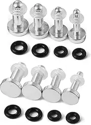 [LADEMAYH] 18g-00g Stainless Steel Ear Stretching Kit with 0.5mm Increments, Comfy Short Ear Tapers with Rubber Rings, Easy & Safe Dead Stretching Plugs Body Piercing Jewelry Set for Women and Men