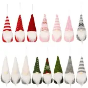 Gnome Christmas Ornaments Set of 15, Christmas Gnome Decor Santa Elf Hanging ...
