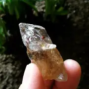 23g 49mm RARE Ghost Nirvana Quartz Natural Golden Hair Rutilated Quartz Specimen