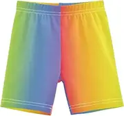 [Caihoyu] Girl Shorts Stretchy Cotton Sports Shorts Activewear for Beach, Multicolor14, 6 Years