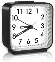 Small Analog Alarm Clock, Silent No Ticking, Snooze, Luminous, Easy Set