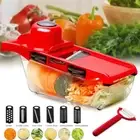 6X Blade Peeler Mandoline Fruit Vegetable Chopper Slicer Dicer Kitchen Cutter