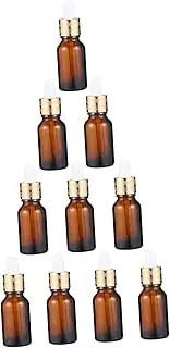 Healeved 10pcs Essential Oil Glass Dropper Bottles Reusable Containers for DIY Perfume Aromatherapy Travel Durable Leak Airtight Glass Design