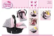 Bayer Design Deluxe Doll Car Capsule Light Gray And Pink With Butterfly