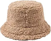 [Yannaky] Weave Visor Hat,Ladies Winter Cashmere Bucket Hat Cute and Warm Caps Hunting Fishing Hat Wide Brim Straw Hat Big Floppy Foldable Roll up Cap Beach Sun Hat UPF 50+ (Color : Khaki, Size : One Size)