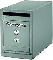 SentrySafe Depository Safe with Dual Key Lock, Steel Drop Slot Safe for Offices and Businesses, Stores Cash, Money, 0.23 Cubic Feet, 8.5 x 6 x 12.3 Inches, UC-025K