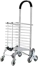 Car End Pipes Foldable Shopping Cart with Wheels Insulated Shopping Cart Truck Hand Drawn Cart Portable Trailer Lightweight Home Hand Truck(1 PCS - 8 Wheels)