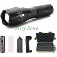 在飛比找蝦皮購物優惠-Tactical flashlight with recha