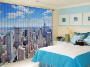 3D Modern city6 Blockout Photo Curtain Printing Curtains Drapes Fabric Window AU