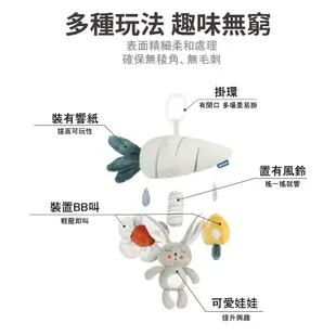 【北歐風】嬰兒寶寶床鈴 發條音樂拉鈴 風鈴 毛絨推車掛件 安撫玩具 安撫寶寶發條音樂拉鈴 (5.5折)