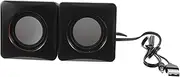 1pair Mini Speaker Portable Desktop Audio for Home Office Compact Wired Computer Speaker with Durable Material Compatible with Laptops and Desktops