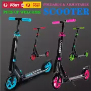 FOLDABLE SCOOTER ADULT CHILD COMMUTER PUSH KICK 2 BIG WHEEL KID RIDE ON TOY GIFT