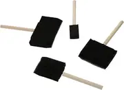 16pcs Boys and Girls Sponge Painting Brush Kit Black Wooden Handle 1-2 Inches Tools for Boys and Girls Easy to Clean
