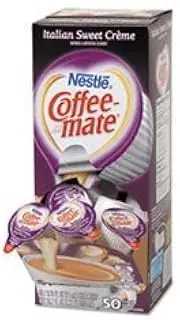 Liquid Coffee Creamer, Italian Sweet Creme, 0.375 oz Cups, 50/Box, Sold as 1 Box by Coffee-mate