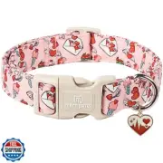Maca Bates Valentine Day Dog Collar Love Letter Red Sweet Heart Valentines Do