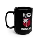 Rex Kwon Do Master Sensei Training 15 oz Black Coffee Mug