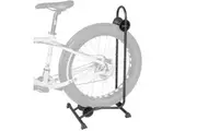 CyclingDeal Fat Snow Bike Floor Stand Parking Rack - for 24"-29" MTB & Road Bikes with Tire Width up to 5" - Bicycle Indoor Outdoor Garage Storage