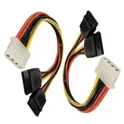 2 Pack 4 Pin IDE Female Molex to Female Dual SATA Power Y-Cable Adapter, 8.67...