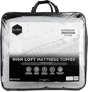 Ardor 2000GSM Standard Microfiber Mattress Topper, Queen, White