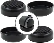 [Lifeswonderful] 4X Rubber Base Black Castor Cups - Non Slip - Protect Your Floors & Prevent Furniture from Moving or Rolling