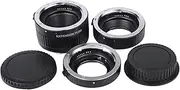 LAPOOH Auto Focus AF TTL Extension Tube Ring 12mm 20mm 36mm Set Metal Mount with Covers for EF EF-S 35mm Lens Camera