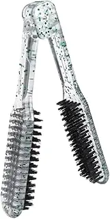CALLARON Double Sided Straightening Brush Durable Clamp Hair Brush for Styling at Home Salon for Rapidly Straightening Hair During Blow Drying Transparent