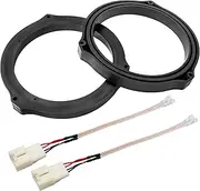 NuIth Car Front Door 6.5 Inch Speaker Spacer Bracket Adapter W/Speaker Wiring Harness for Ford/Focus/Escape/Focus/Explorer 2012-2020, 6.5” Rear Speaker Adapter Kit for F-150/250/350/450/Explorer