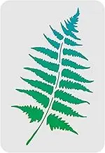 FINGERINSPIRE Fern Leaves Drawing Painting Stencils Templates 11.6x8.3 inch Plastic Stencils Decoration Rectangle Reusable Stencils for Painting on Wood, Floor, Wall and Fabric