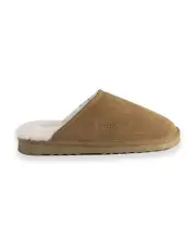 [Aus Wooli Ugg] Sheepskin Wool Slippers in Tan