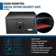 Barska HQ500 Biometric Keypad Safe AX12840