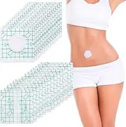 30pcs Castor Oil Patches for Belly Button, Self-Adhesive PU Film Castor Oil Wrap Pad Organic Cover Compress Patch Skin-Friendly Highly Absorbent Anti-Seepage