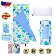 Original Kids Nap Mat with Reusable Pillow - Dinosaur Land 50x20 for Sleepovers