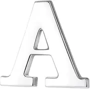 [HONEY BEAR] Initial Alphabet Letter Lapel Pins Collar Badge Brooches for Mens/Womens Shirt Dress Decoration Silver (A, 0.94inch)