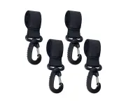Stroller Hooks, Stroller Organizer Hook Clip, Convenient Stroller Accessories Mommy Bag Hooks, for Hanging Diaper Bags Purse (Black)-