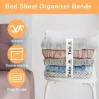 12Pcs Bed Sheet Organizer Bands Set Elastic Bedding Straps King Queen Full mobIR