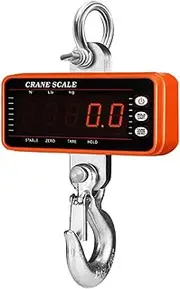 [JAJAJ] Industrial Digital Crane Scale 1500kg/1000kg/500kg Digital Hanging Scale With 65ft Remote Control Heavy Duty Crane Scale Dimmable LED Industrial Hook Scales for Farm,Livestock,Factory,Construction(150