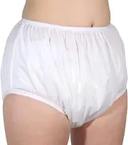 Adult Pull-On Over Pants Waterproof Incontinence Brief I Washable Leak Resistant I- Unisex - Soft, Noiseless I Swim Brief I Bedwetting Brief (M)