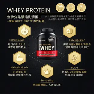 現貨 【美國 ON】Whey Protein 金牌分離濃縮乳清蛋白 高蛋白 低熱量  5磅