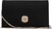 [Versace] Medusa Women's Black Satin Leather Clutch Bag