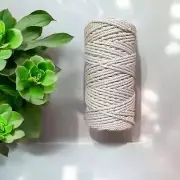 3mm 3ply Luxe Macrame Cord | ASH | 100% Premium Cotton Melbourne Australia