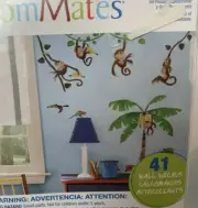 Wall stickers 41 big decals room decor banana tree vines swinging Monkey