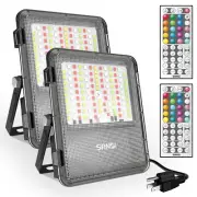 2X 160W LED Flood Light RGB Panel Garden Landscape Christmas Halloween IP65 COC